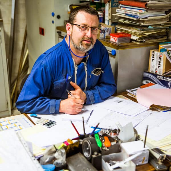 Claude AUVRAY : Responsable atelier fabrication des paniers depuis 2019 après 20 ans passés dans l’atelier comme régleur