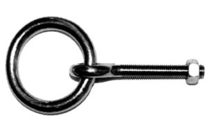Anneau d'écurie zingué à écrou M10